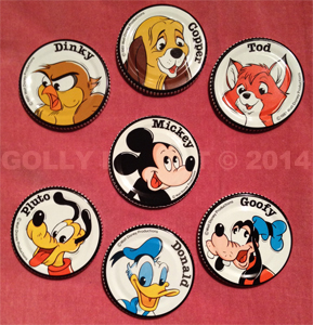 Disney jar lids from 1981